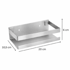 Półka łazienkowa wisząca pod prysznic DELVANT BANO SREBRNA 20 CM - obrazek 8