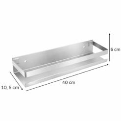 Półka łazienkowa wisząca pod prysznic DELVANT BANO SREBRNA 40 CM - obrazek 10