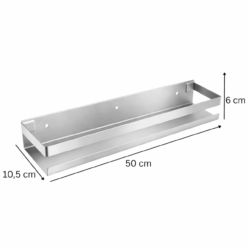 Półka łazienkowa wisząca pod prysznic DELVANT BANO SREBRNA 50 CM - obrazek 10