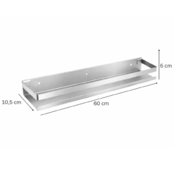 Półka łazienkowa wisząca pod prysznic DELVANT BANO SREBRNA 60 CM - obrazek 10