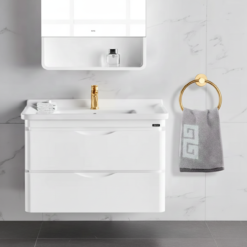 Wieszak łazienkowy na ręczniki uchwyt ścienny okrągły DELVANT ESVAN złoty połysk - obrazek 12