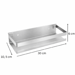 Półka łazienkowa wisząca pod prysznic DELVANT BANO SREBRNA 30 CM - obrazek 11