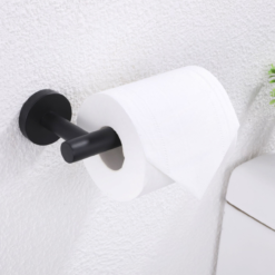 Uchwyt na papier toaletowy wieszak metalowy łazienkowy DELVANT ESVAN czarny - obrazek 4