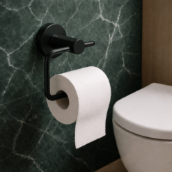 Uchwyt na papier toaletowy łazienkowy metalowy DELVANT ESVAN czarny - obrazek 4