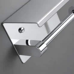Uchwyt na papier toaletowy z półką metalowy DELVANT DUVO CHROM