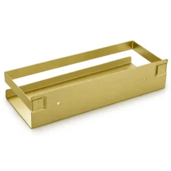 Półka łazienkowa wisząca pod prysznic kuchenna metalowa DELVANT BANO złota szczotkowana 20 cm