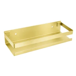 Półka łazienkowa wisząca pod prysznic kuchenna metalowa DELVANT BANO złota szczotkowana 30 cm