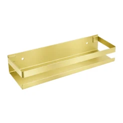 Półka łazienkowa wisząca pod prysznic kuchenna metalowa DELVANT BANO złota szczotkowana 40 cm