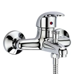 BATERIA WANNOWA PRYSZNICOWA ŚCIENNA KRAN DO WANNY DELVANT CONSE CHROM