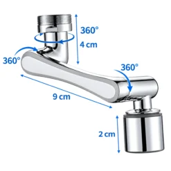 PRZEDŁUŻKA DO KRANU BATERII PERLATOR AERATOR OBROTOWY 1080° DELVANT CHROME